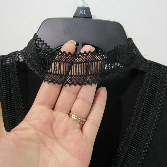 Missguided Little black dress w/ collar Size 1 halter dress holiday party - Picture 3 of 8